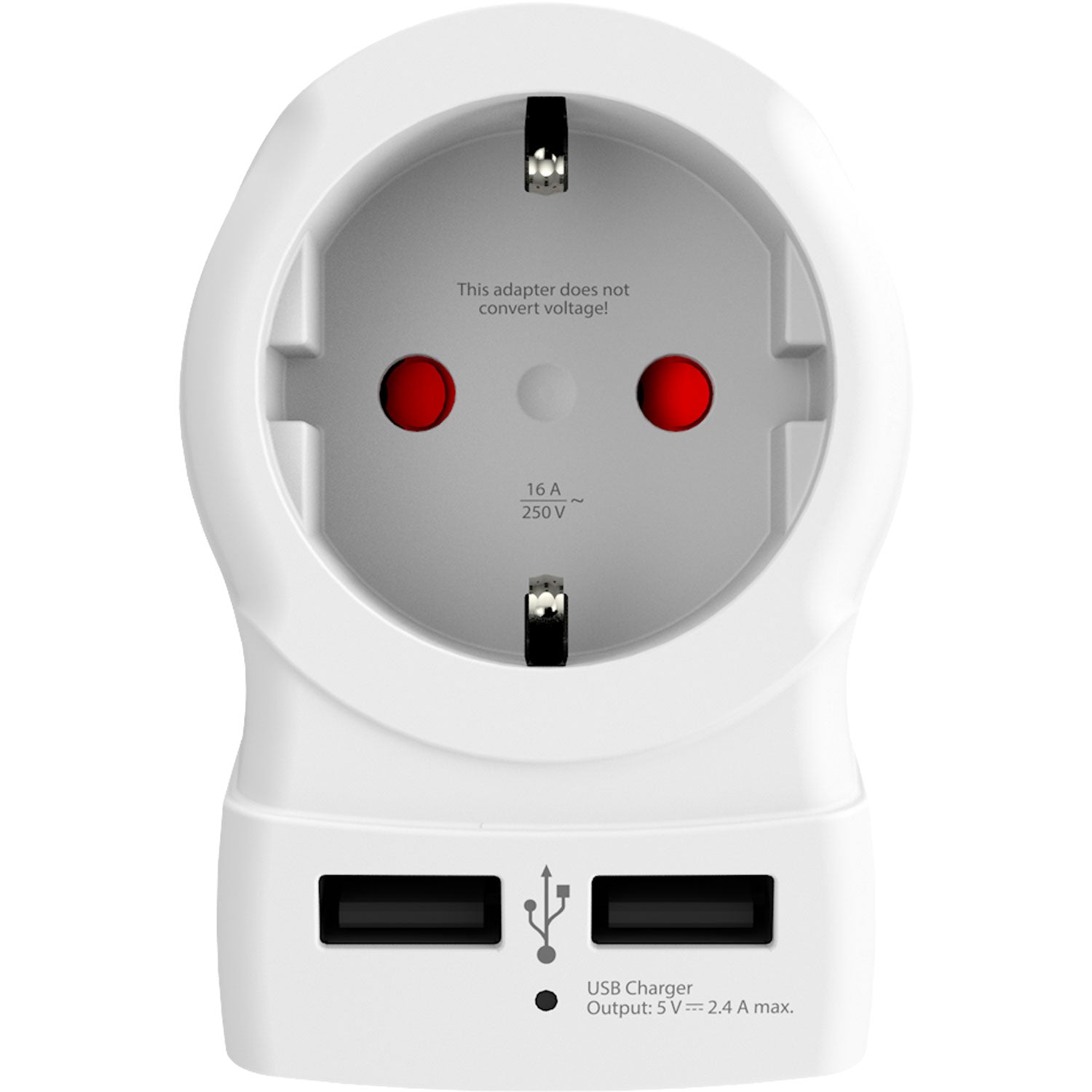 SKROSS - Reseadapter Europa till UK m.fl. 2xUSB-A 12W Jordad - Travels And Bags