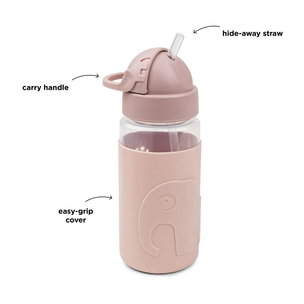 Done By Deer Easy-grip Straw Bottle - Elphee Rosa Done By Deer