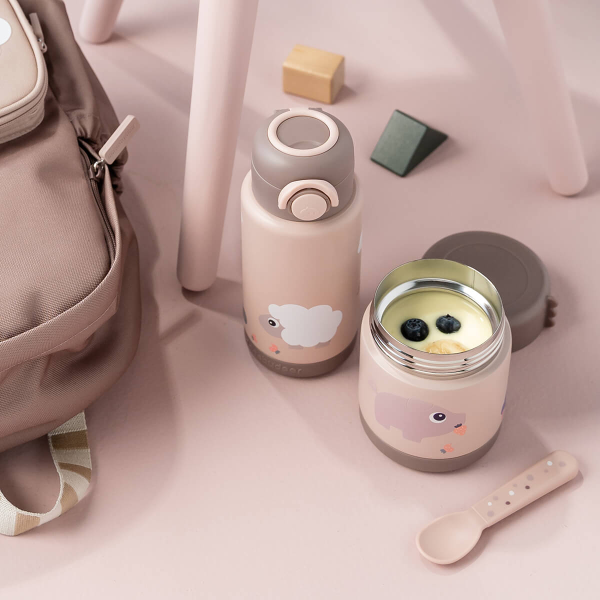 Done by Deer Insulated food jar Tiny farm Powder - 300 ml