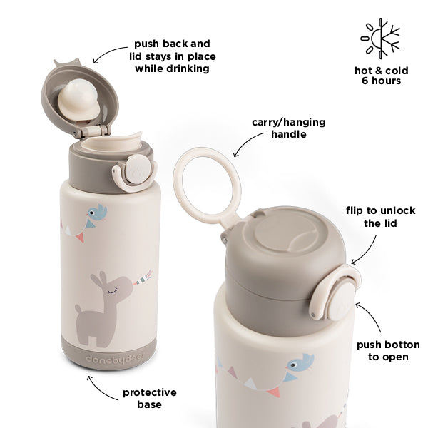 Done by Deer Insulated bottle Celebration Sand - 340 ml