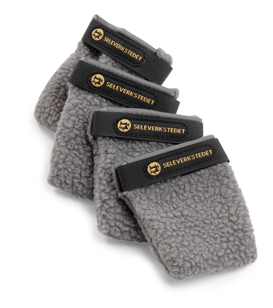 Seleverkstedet Fleece Grey Dog Shoes 4-pack