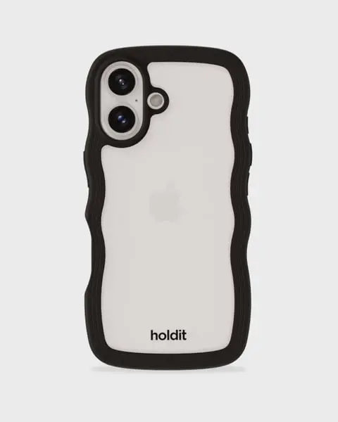 Holdit Telefonskal Wavy iPhone 16 - Svart/Transparent - Travels And Bags