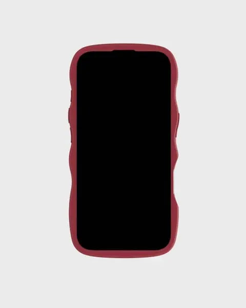 Holdit Telefonskal Wavy iPhone 16 - Röd/Transparent - Travels And Bags