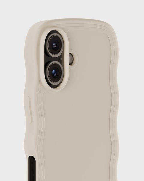 Holdit Telefonskal Wavy iPhone 16 - Beige - Travels And Bags