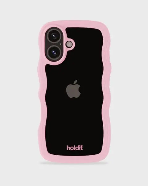 Holdit Telefonskal Wavy iPhone 16 - Rosa/Transparent - Travels And Bags