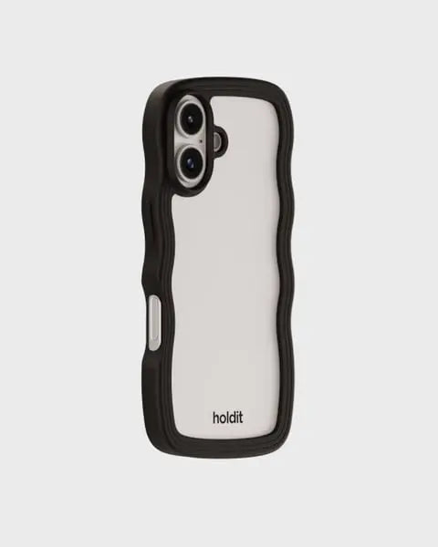 Holdit Telefonskal Wavy iPhone 16 - Svart/Transparent - Travels And Bags