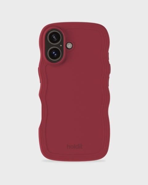 Holdit Telefonskal Wavy iPhone 16 - Röd - Travels And Bags