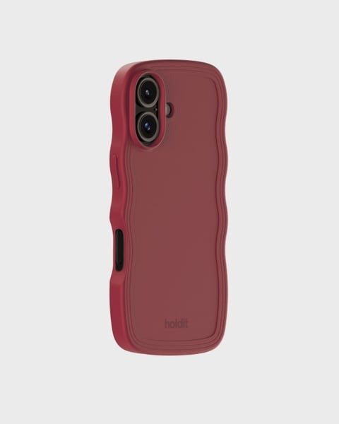 Holdit Telefonskal Wavy iPhone 16 - Röd - Travels And Bags