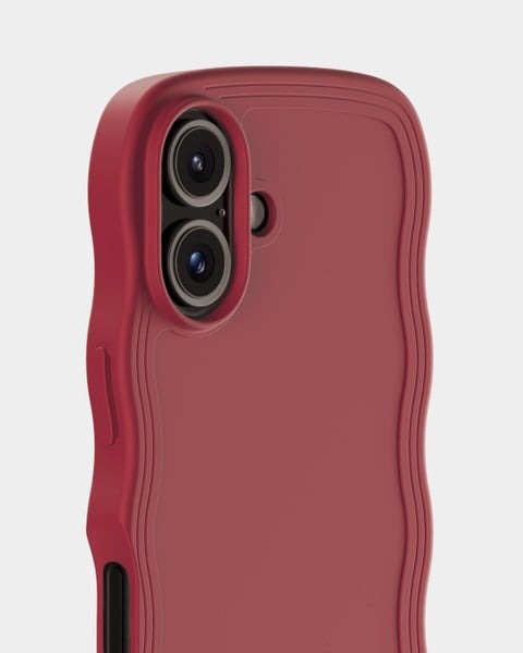 Holdit Telefonskal Wavy iPhone 16 - Röd - Travels And Bags