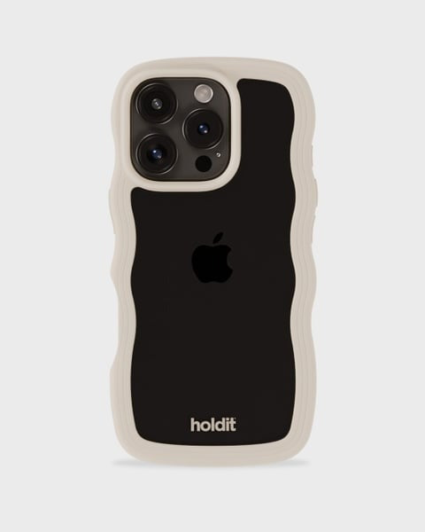 Holdit Telefonskal Wavy iPhone 16 Pro - Beige/Transparent - Travels And Bags