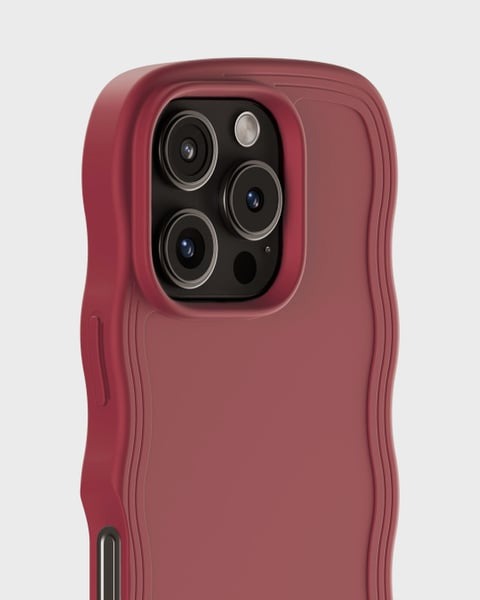 Holdit Telefonskal Wavy iPhone 16 Pro - Röd - Travels And Bags