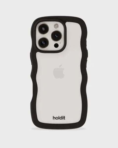 Holdit Telefonskal Wavy iPhone 16 Pro - Svart/Transparent - Travels And Bags