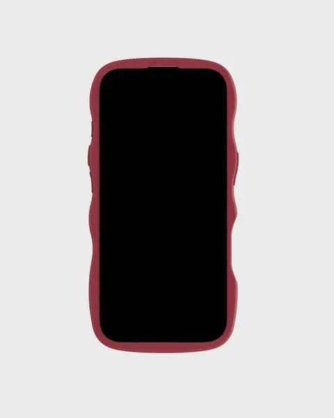 Holdit Telefonskal Wavy iPhone 16 Pro - Röd/Transparent - Travels And Bags