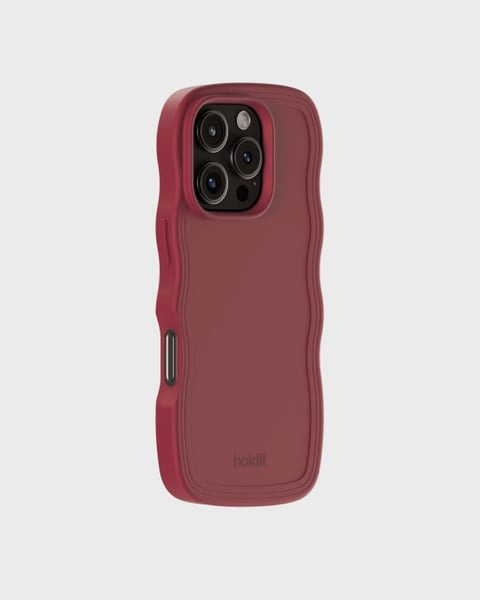 Holdit Telefonskal Wavy iPhone 16 Pro Max - Röd - Travels And Bags
