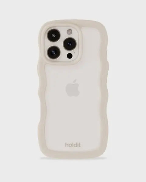 Holdit Telefonskal Wavy iPhone 16 Pro Max - Beige/Transparent - Travels And Bags