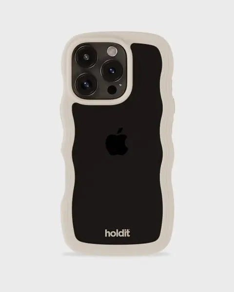 Holdit Telefonskal Wavy iPhone 16 Pro Max - Beige/Transparent - Travels And Bags