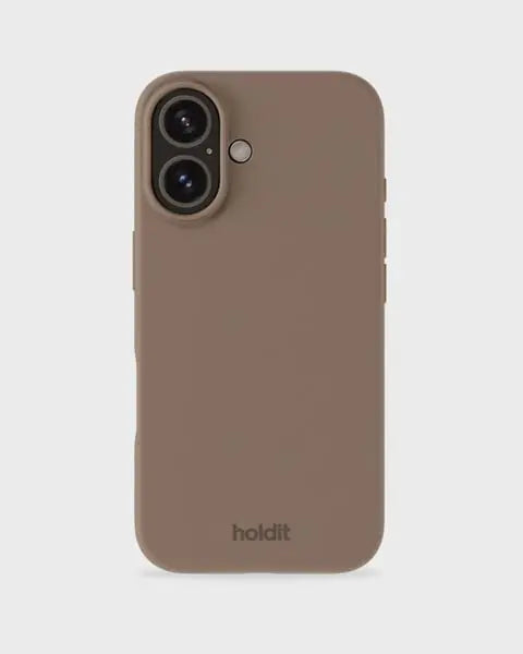 Holdit Telefonskal Silicone iPhone 16 Plus - Ljusbrun - Travels And Bags