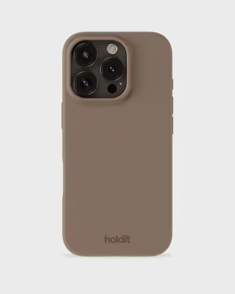 Holdit Telefonskal Silicone iPhone 16 Pro Max - Ljusbrun - Travels And Bags