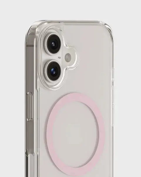 Holdit Telefonskal MagSafe iPhone 16 - Transparent/Rosa - Travels And Bags