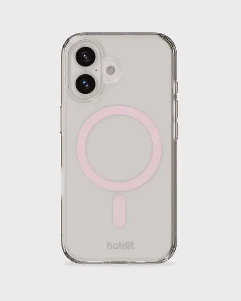 Holdit Telefonskal MagSafe iPhone 16 Plus - Transparent/Rosa - Travels And Bags