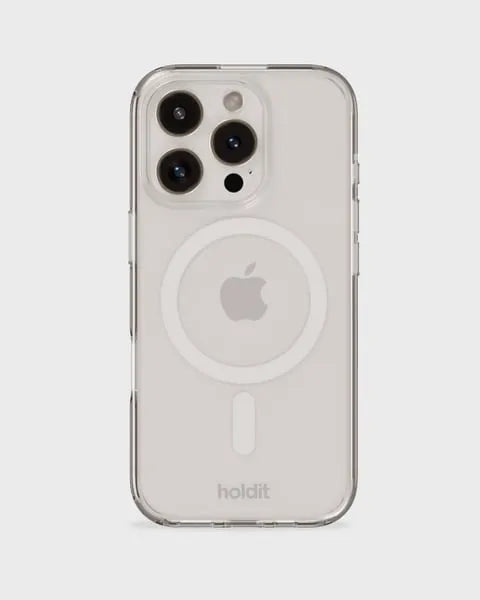 Holdit Telefonskal MagSafe iPhone 16 Pro - Transparent/Vit - Travels And Bags