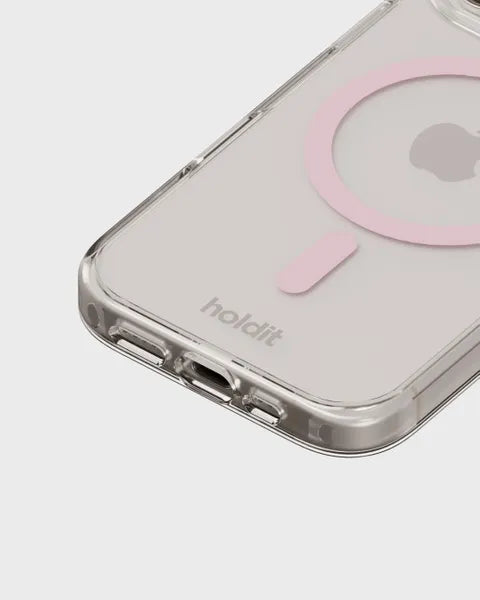 Holdit Telefonskal MagSafe iPhone 16 Pro - Transparent/Rosa - Travels And Bags