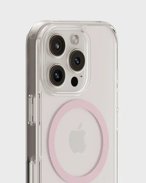 Holdit Telefonskal MagSafe iPhone 16 Pro - Transparent/Rosa - Travels And Bags