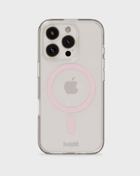 Holdit Telefonskal MagSafe iPhone 16 Pro - Transparent/Rosa - Travels And Bags