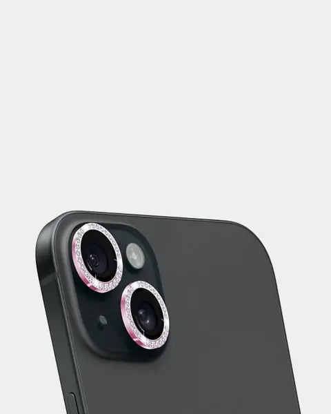 Holdit Kameraskydd iPhone 14/14 Plus - Glitter Rosa - Travels And Bags