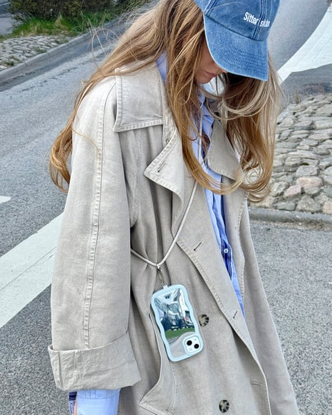 Holdit Axelrem För Mobil - Beige/Blå - Travels And Bags