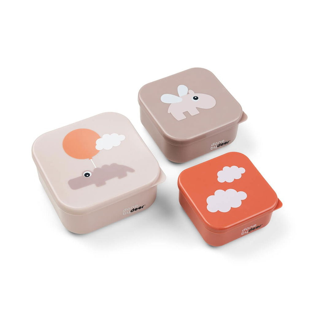 Done By Deer Snack Box 3-pack - Happy Clouds Beige Done By Deer