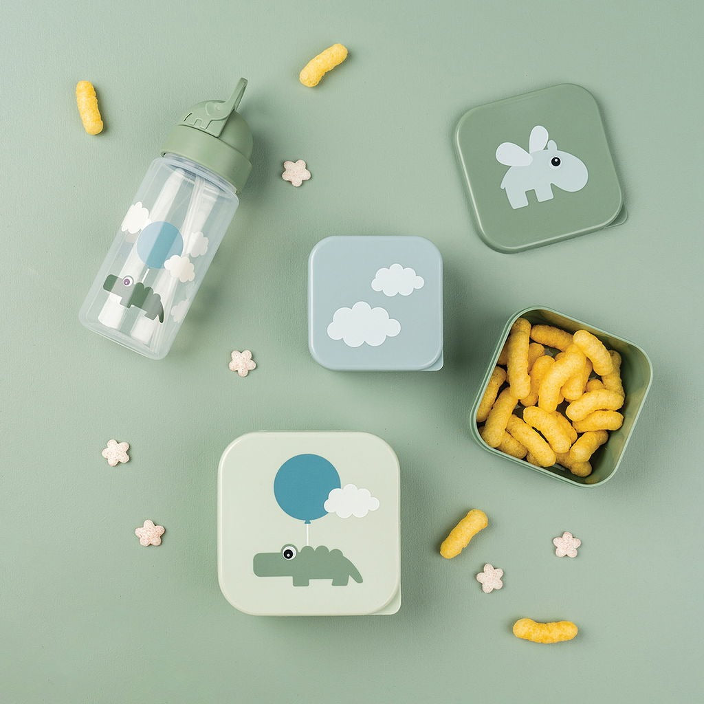 Done By Deer Snack Box 3-pack - Happy Clouds Grön Done By Deer