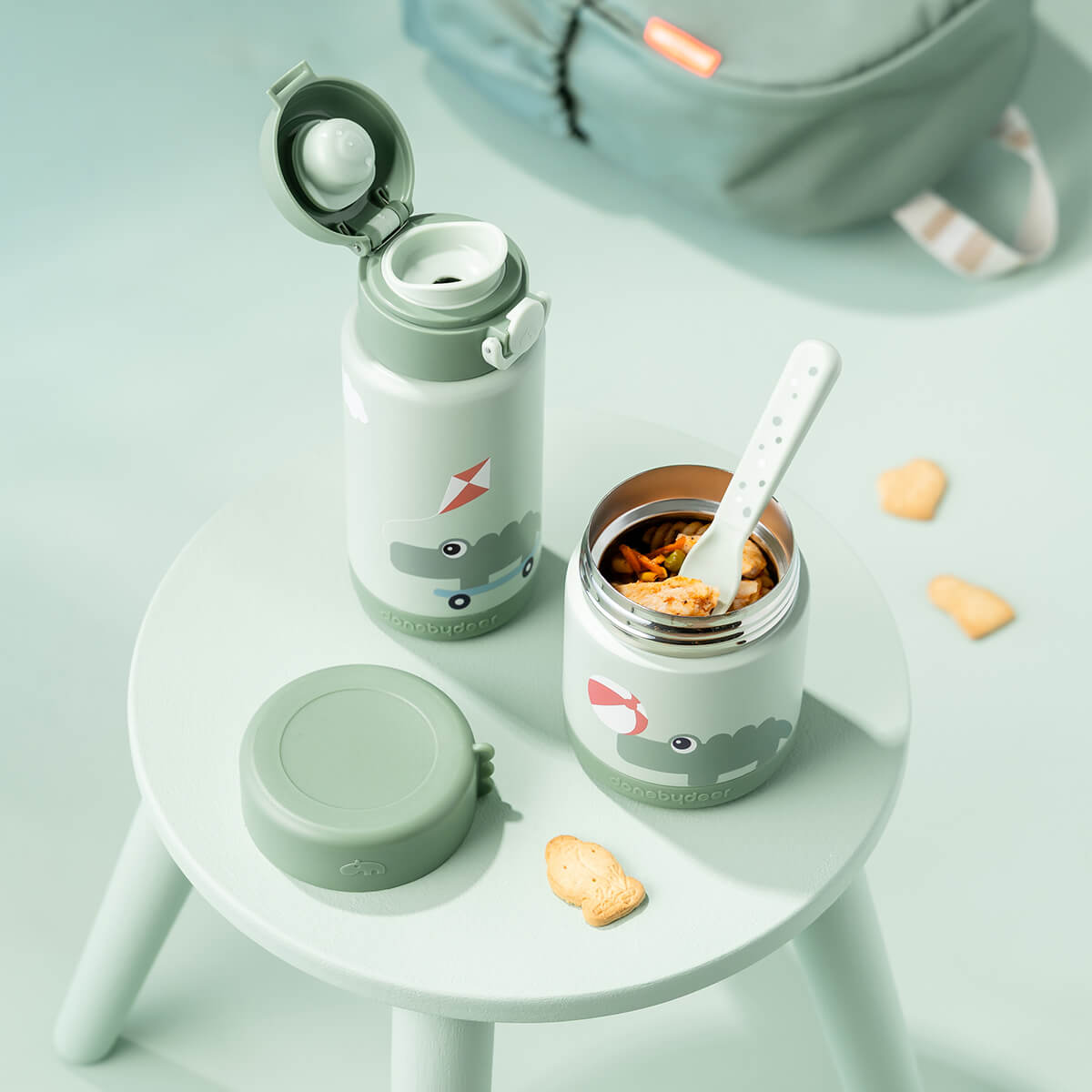 Done by Deer Insulated food jar Playground Grön - 300 ml