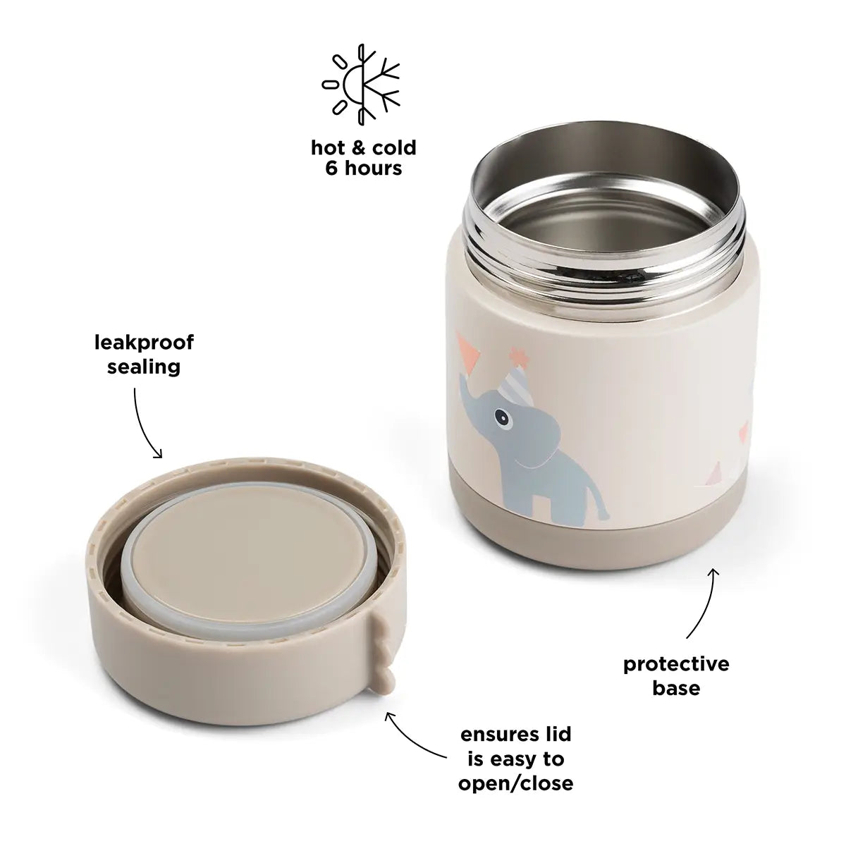Done by Deer Insulated food jar Celebration Sand - 300 ml