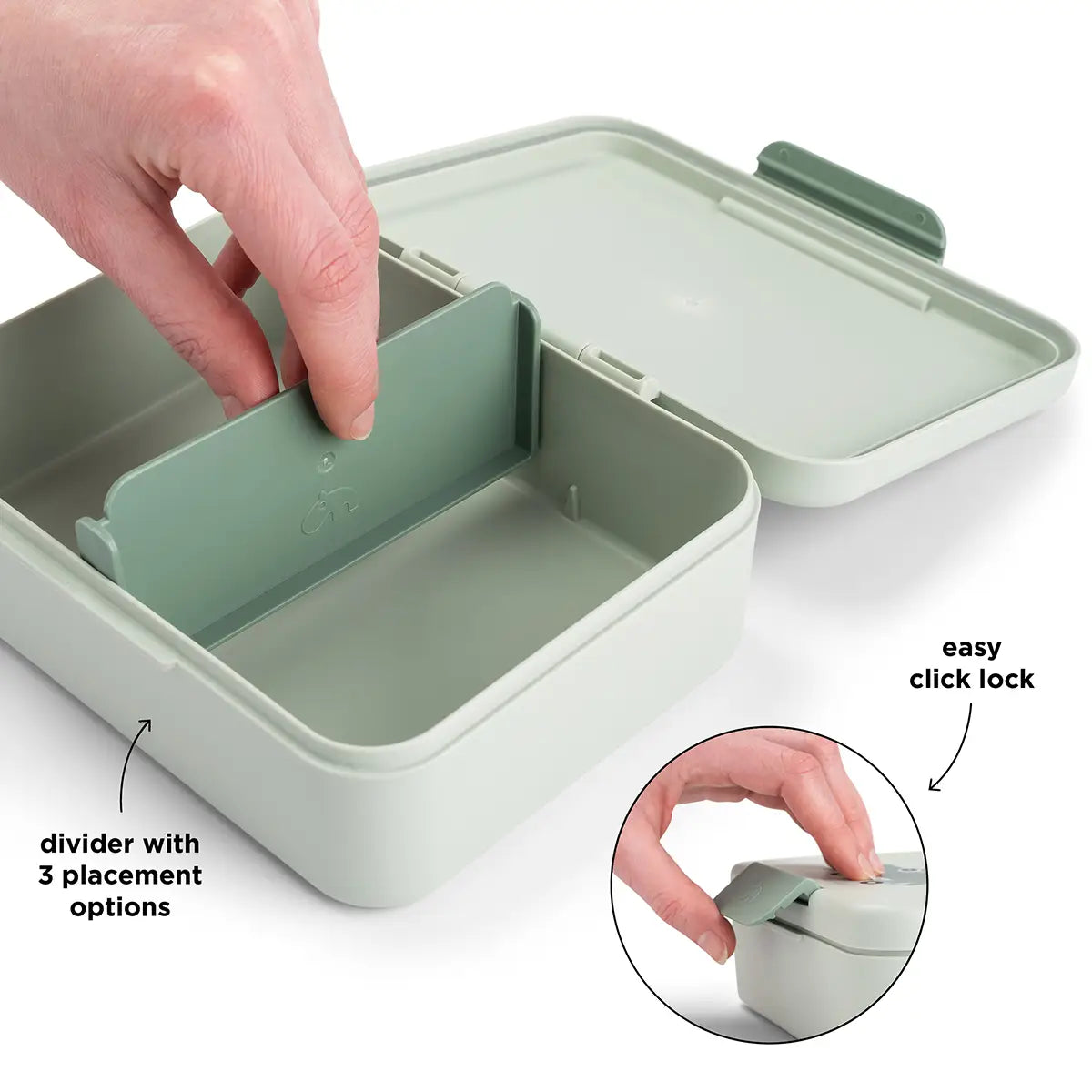 Done by Deer Lunch box w/divider Playground - Grön