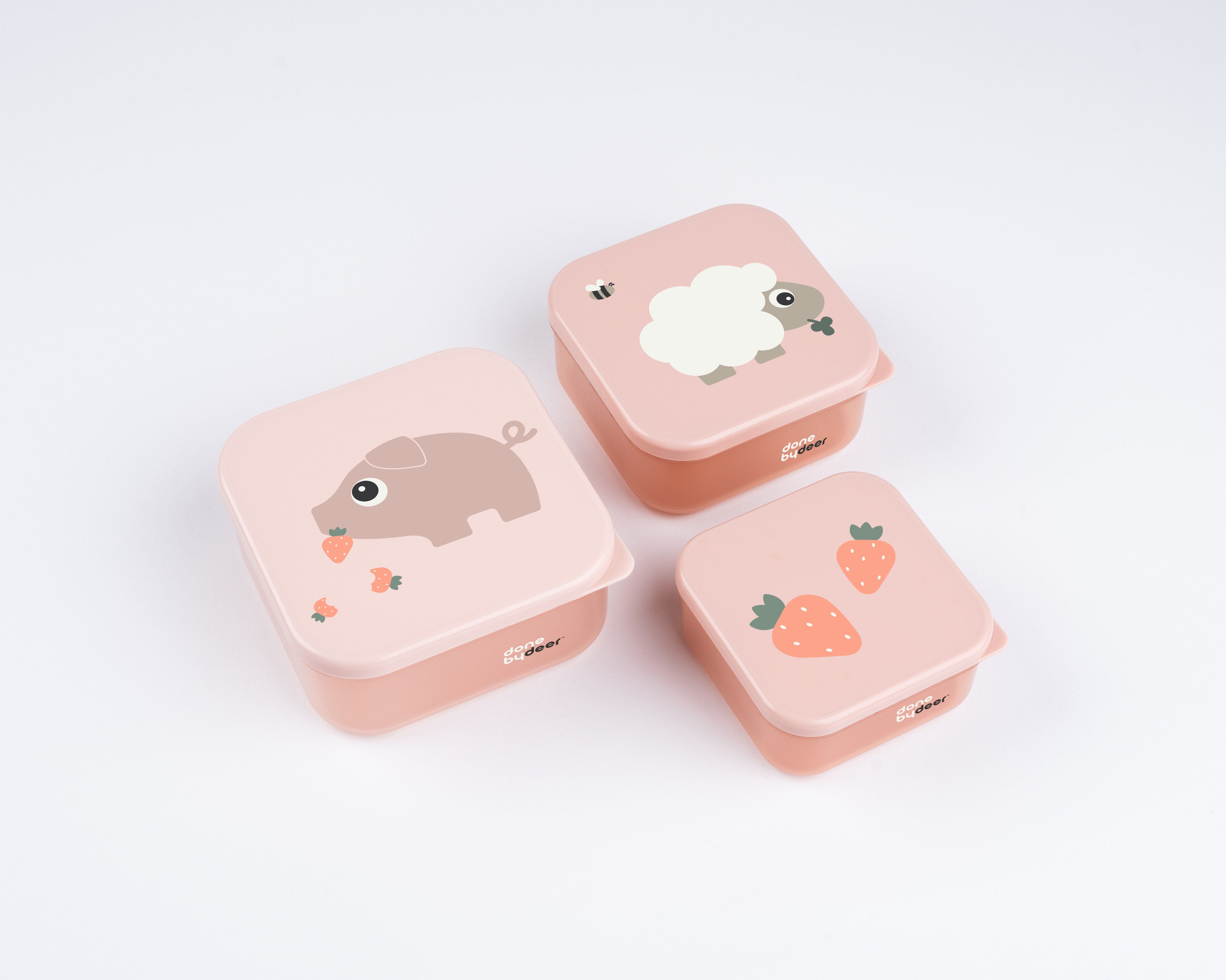 Done by Deer Snack box set 3 pcs Tiny farm - Powder