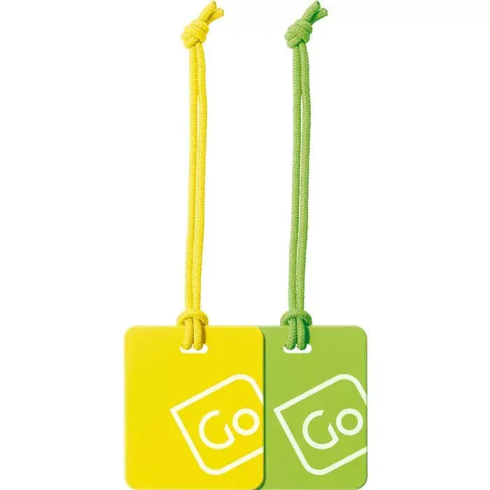 Go Travel Bagagelappar 2-pack Gul/Grön - Travels And Bags