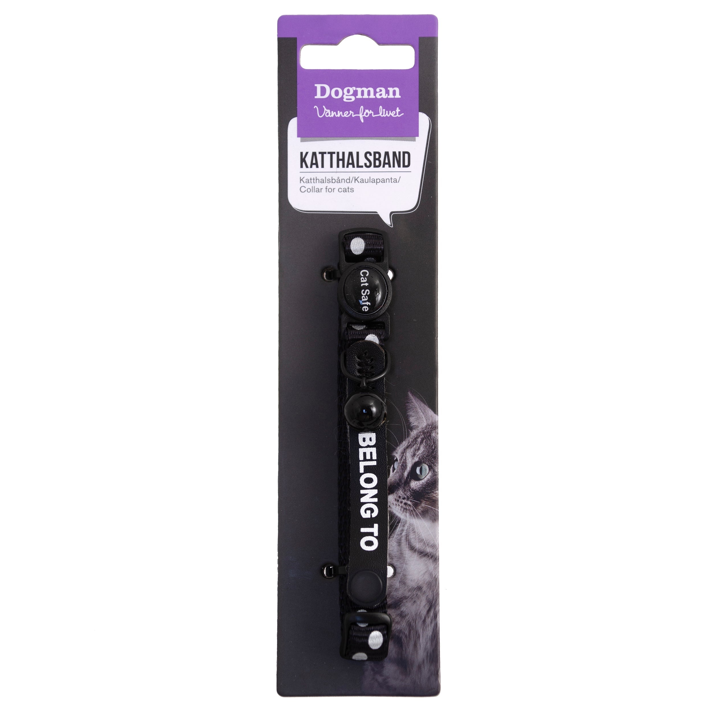 Dogman Katthalsband Doris Svart 30cm