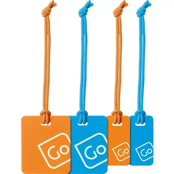 Go Travel Luggage Tags Familjepack Blå/Orange - Travels And Bags