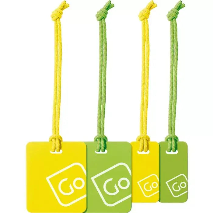 Go Travel Luggage Tags Familjepaket Gul/Grön - Travels And Bags