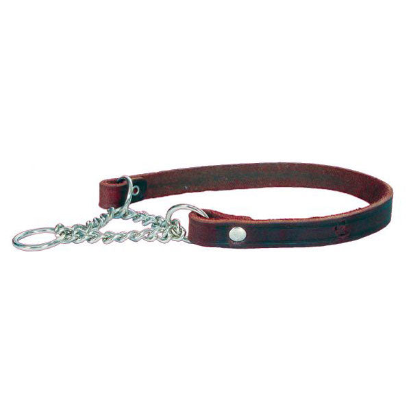 Alac Halvstryp Läderhalsband 45cm Brun