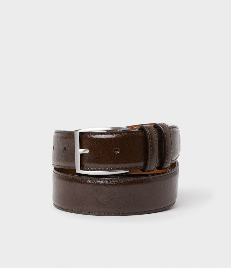 Saddler Roskilde Läderbälte - Mörkbrun - Travels And Bags