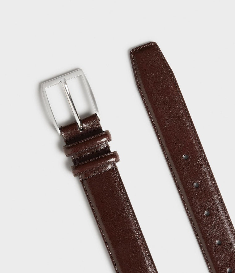 Saddler Roskilde Läderbälte - Mörkbrun - Travels And Bags