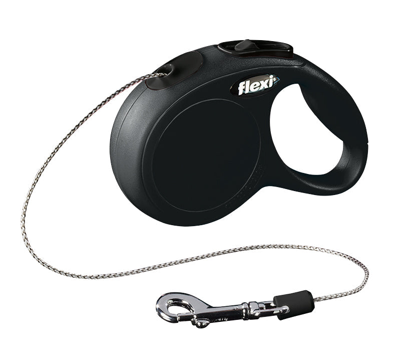 Flexi New Classic Cat Cord Flexikoppel Svart Xs 3m