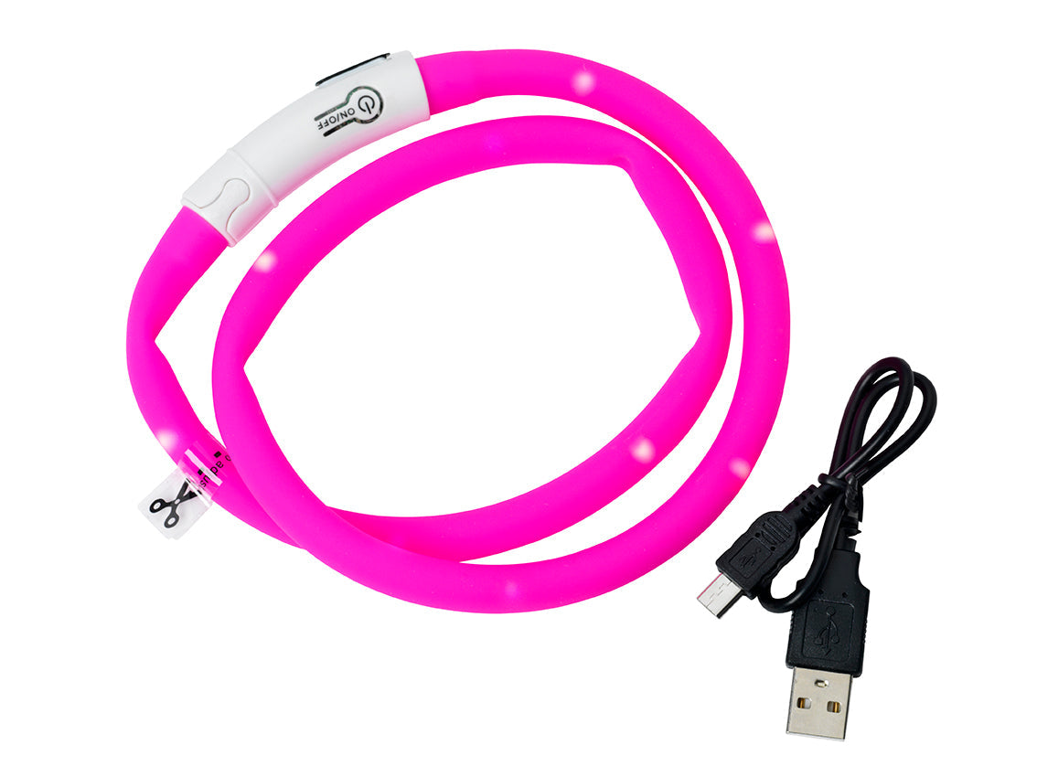 Dogman Blinkhalsband Led Rosa 65cm