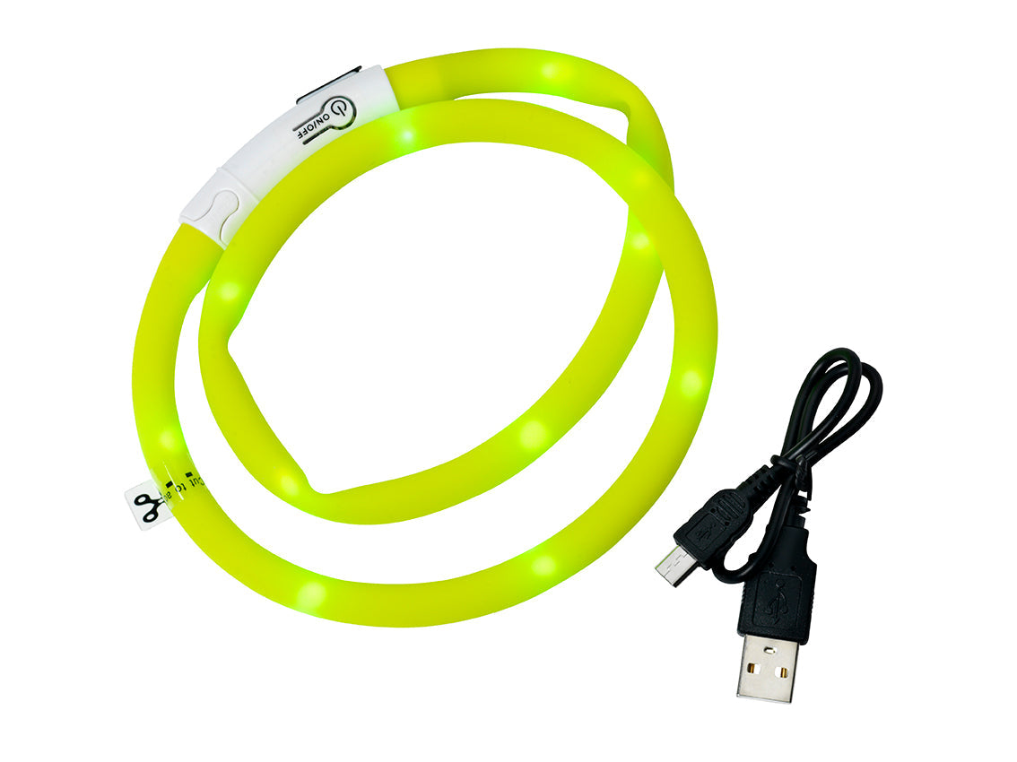 Dogman Blinkhalsband Led Gul 65cm