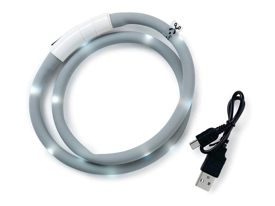 Dogman Blinkhalsband Led Grå 65cm