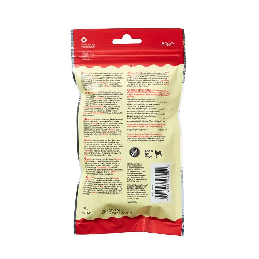 Dogman Miniklubbor Med Kyckling 80g