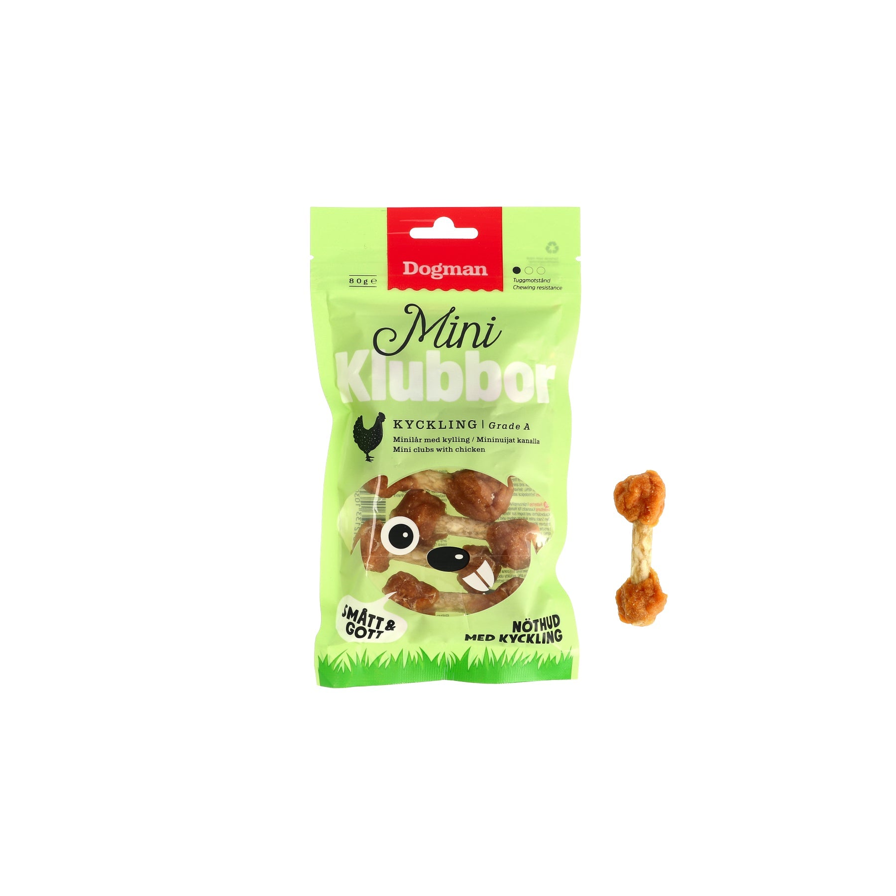 Dogman Miniklubbor Med Kyckling 80g
