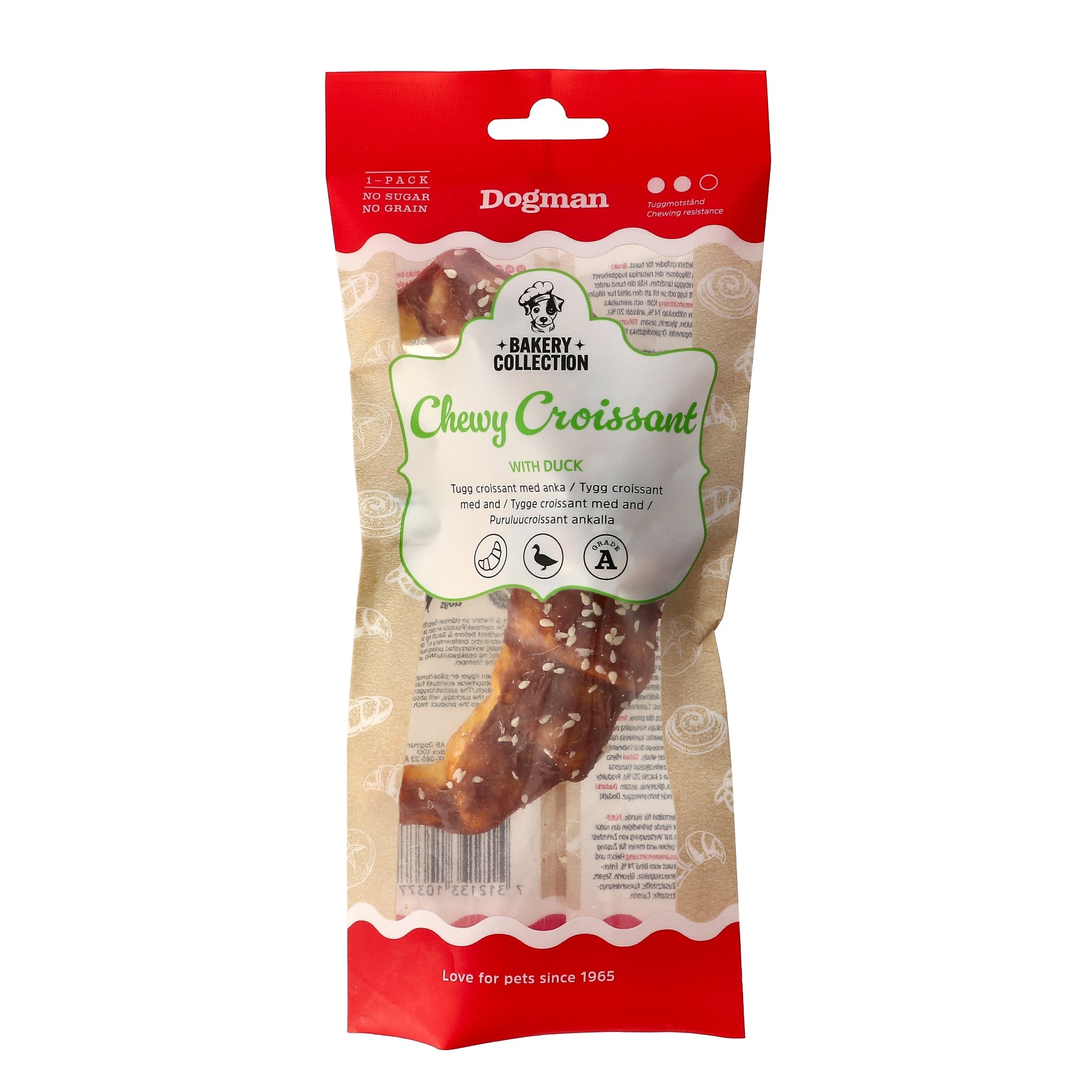 Dogman Bakery Collection Tugg Croissant Med Anka 15cm